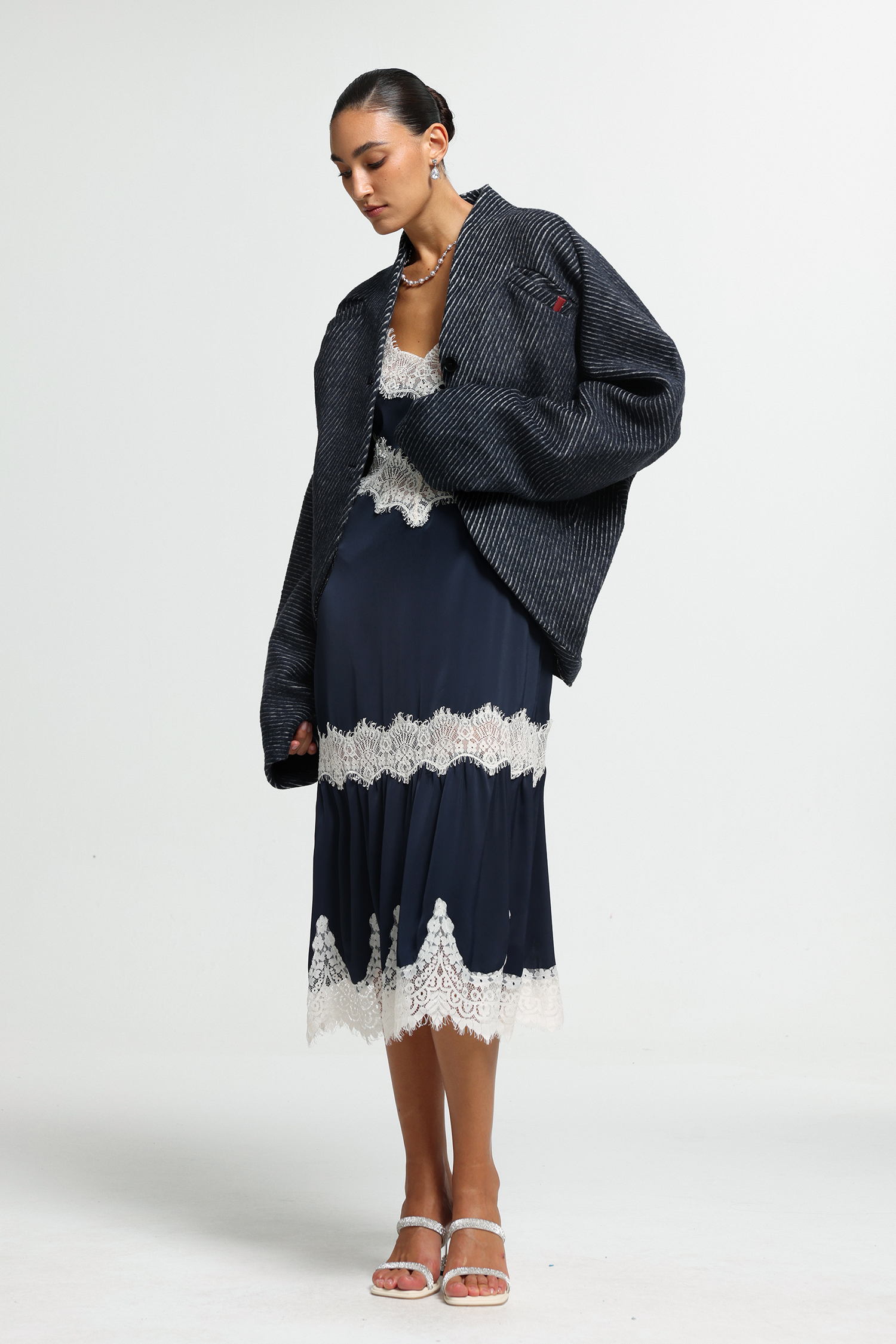 Oversized Pinstripe Tailored Jacket