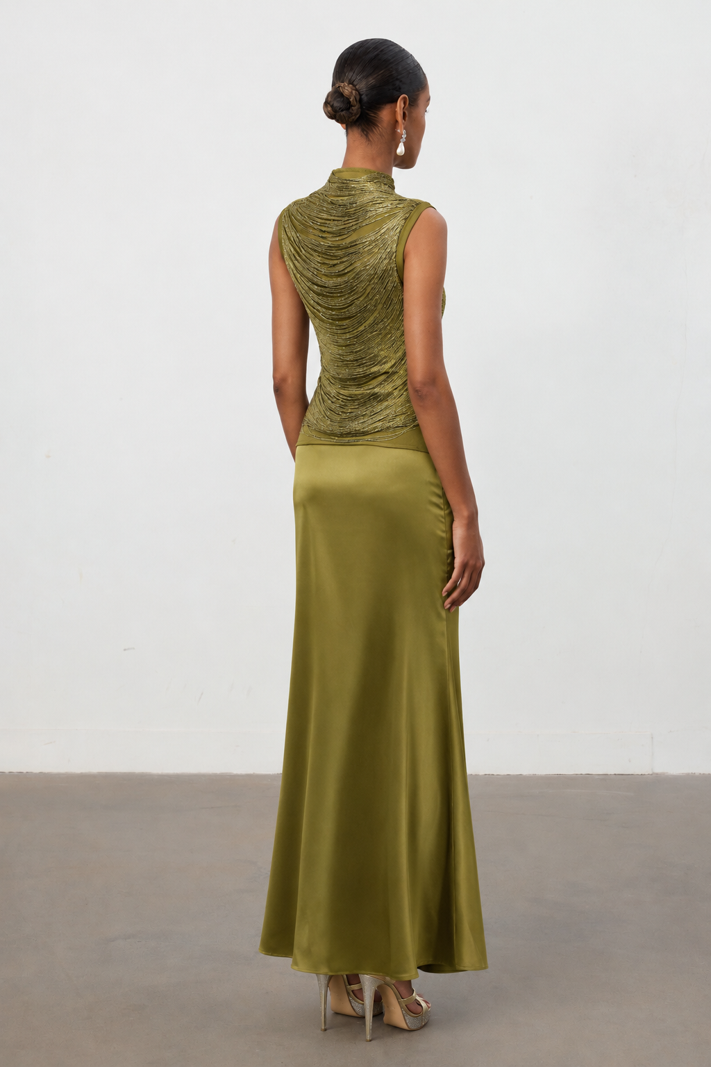 Siayh Sleeveless Tassels Bandage Maxi Two Piece Set