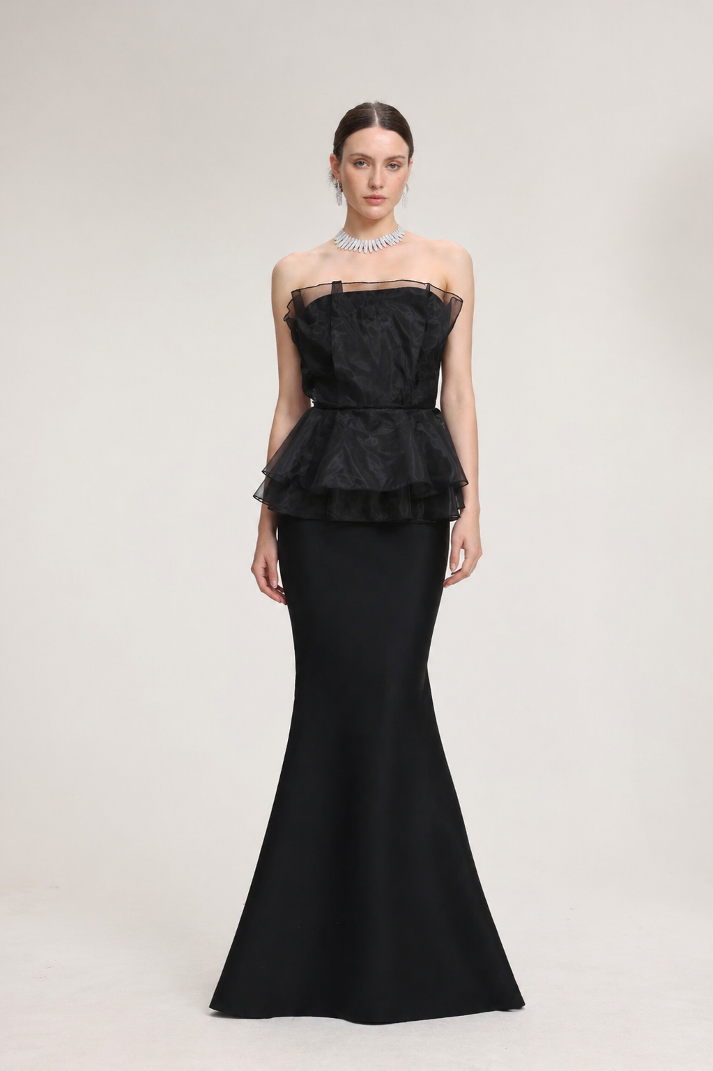 Oria Sleeveless Fishtail Bandage Maxi Dress
