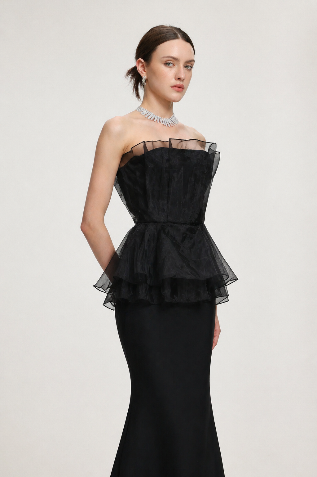 Oria Sleeveless Fishtail Bandage Maxi Dress