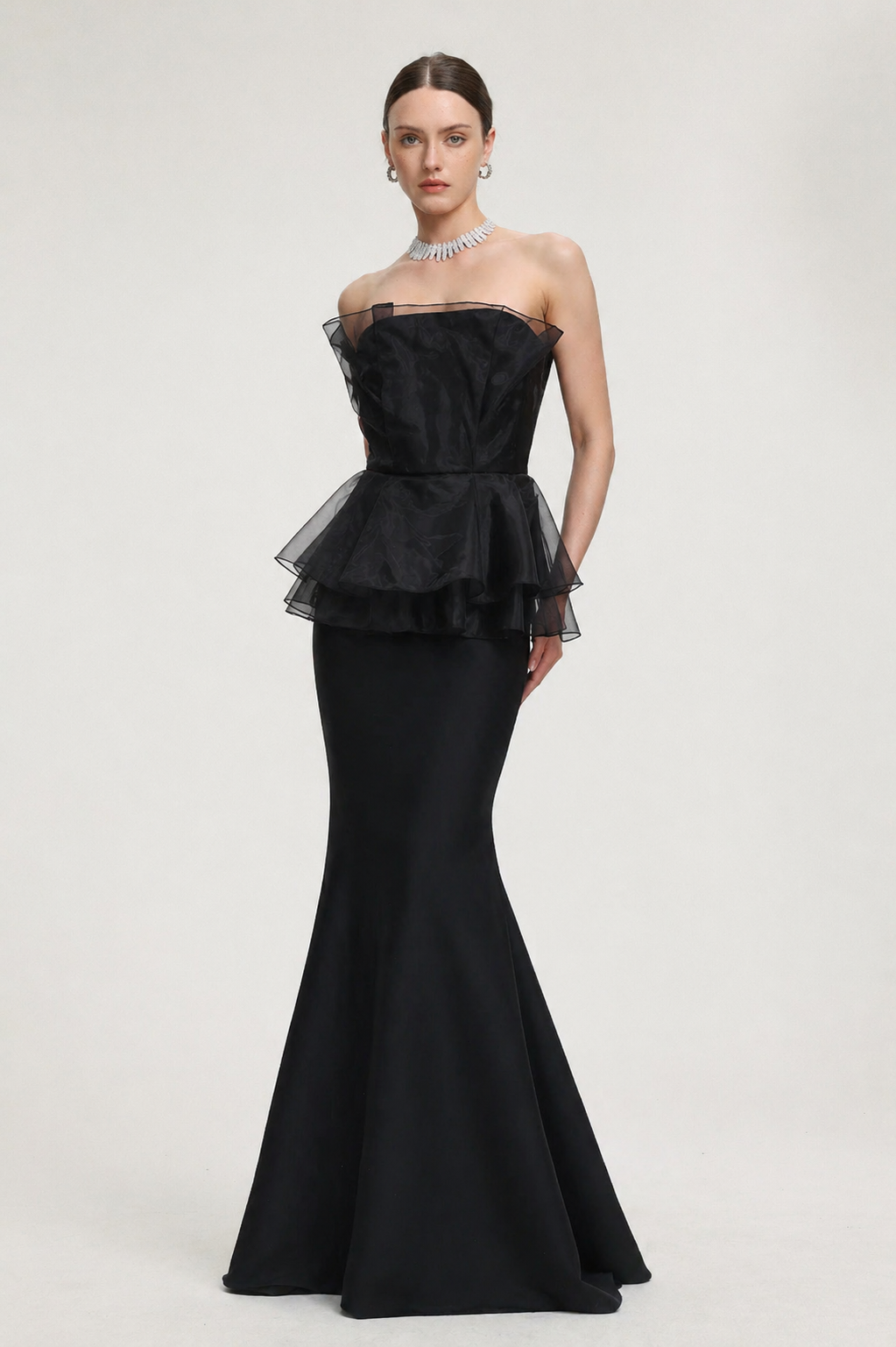 Oria Sleeveless Fishtail Bandage Maxi Dress