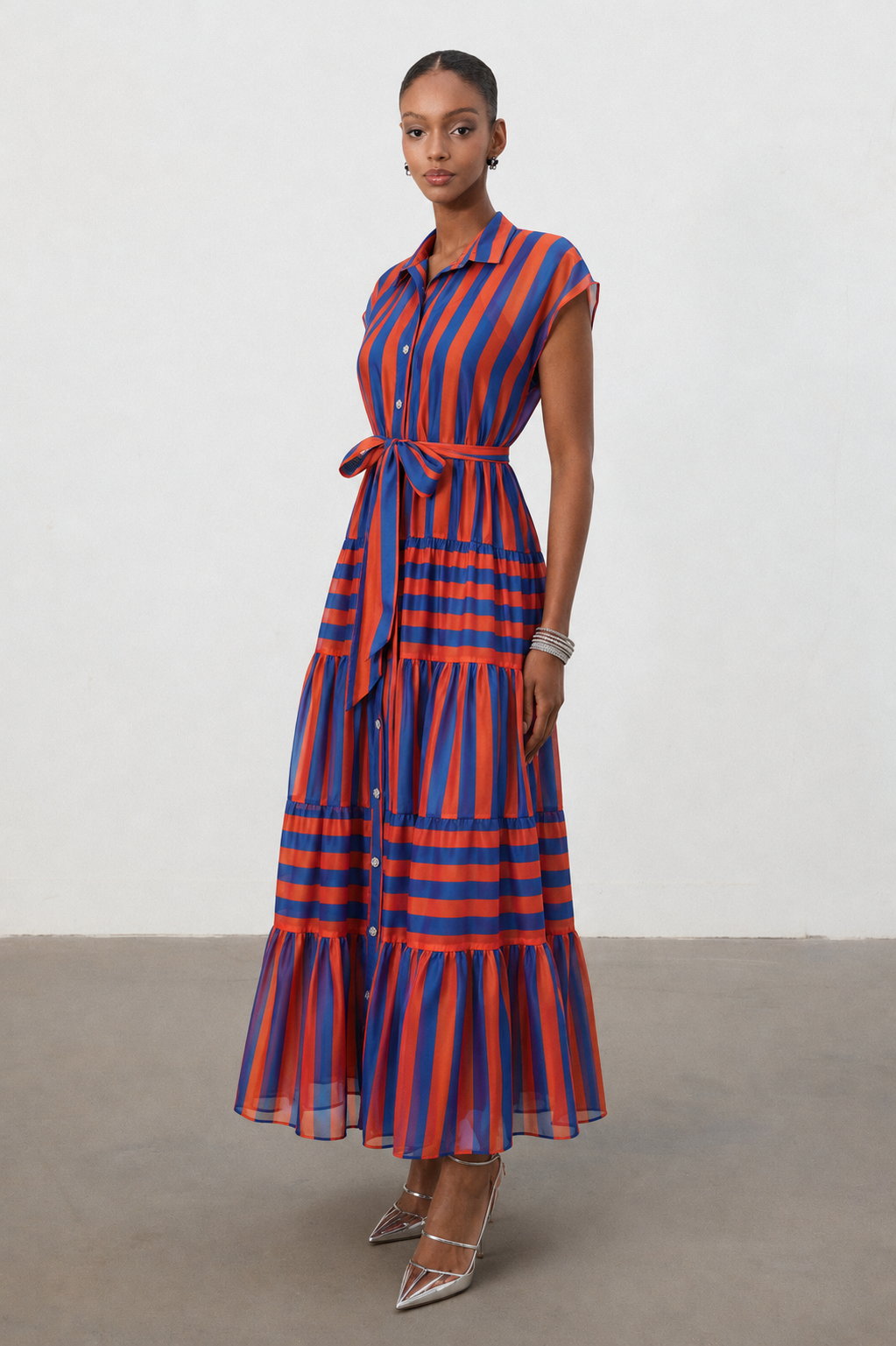 Vioky Resort Flowy Sleeveless Woven Maxi Dress