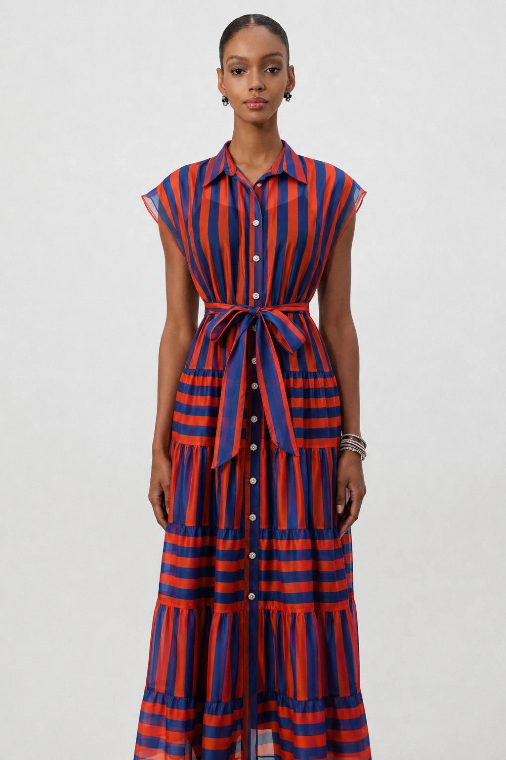 Vioky Resort Flowy Sleeveless Woven Maxi Dress