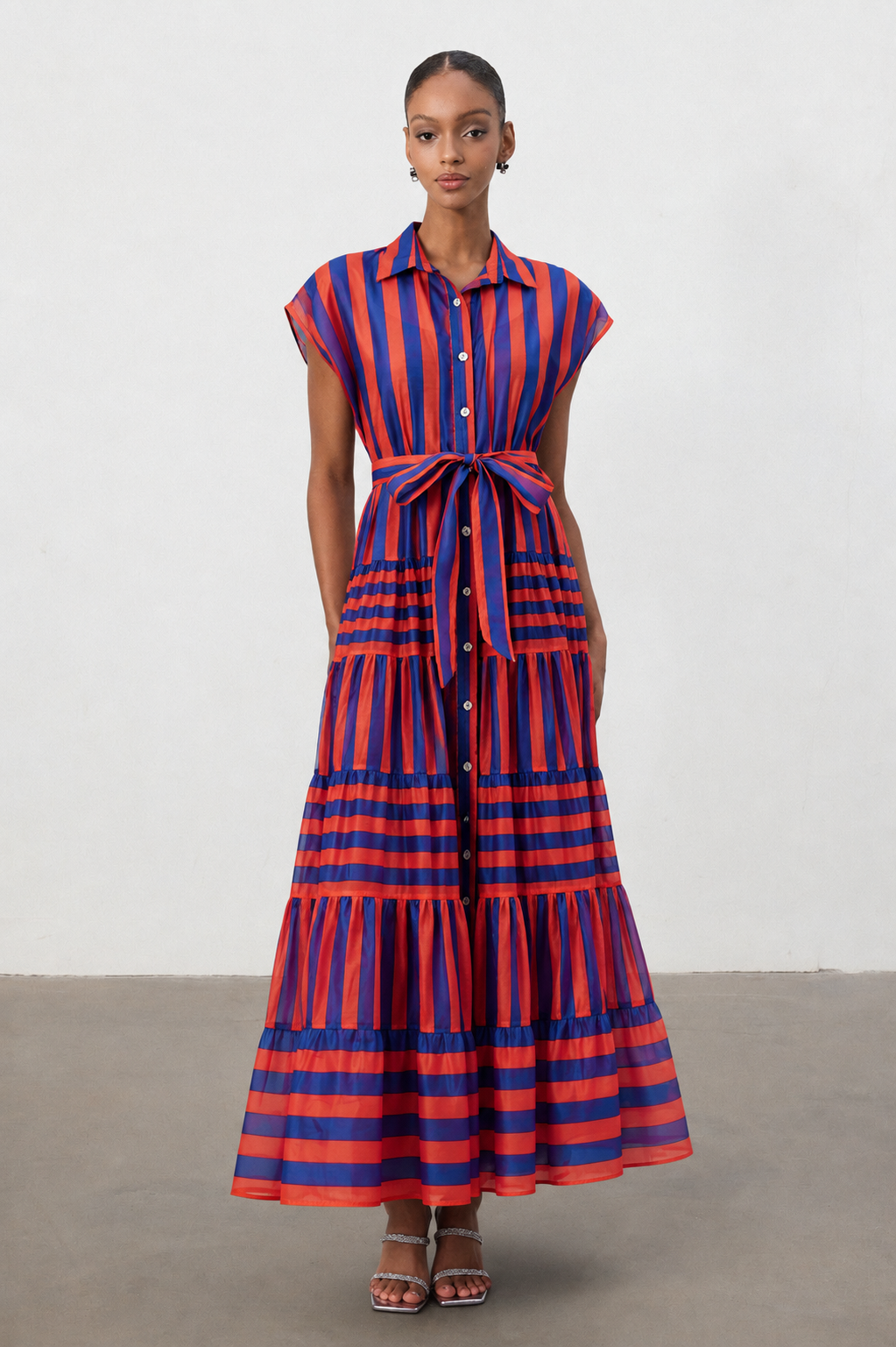 Vioky Resort Flowy Sleeveless Woven Maxi Dress