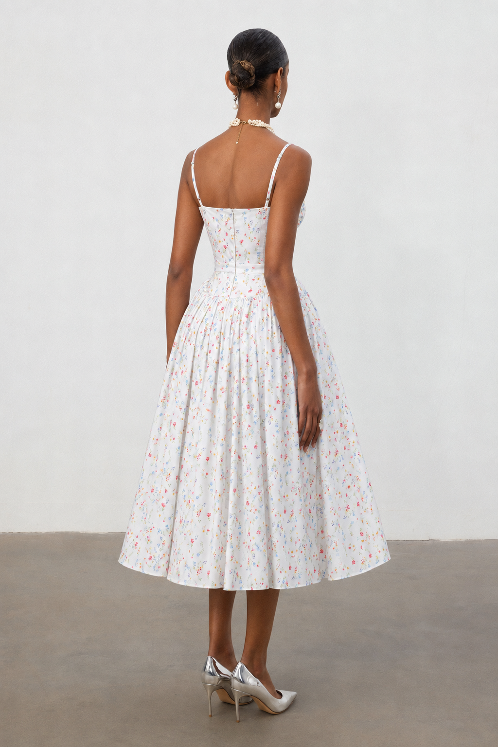 Qerly Resort Flowy Sleeveless Floral Print Maxi Dress