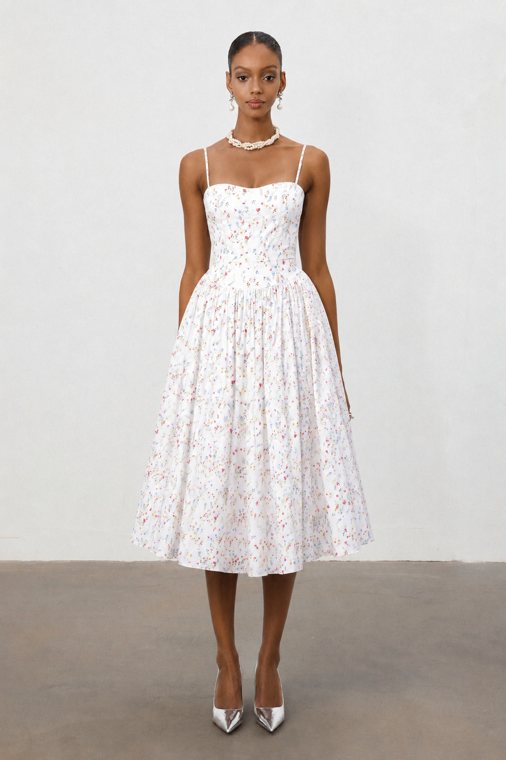 Qerly Resort Flowy Sleeveless Floral Print Maxi Dress