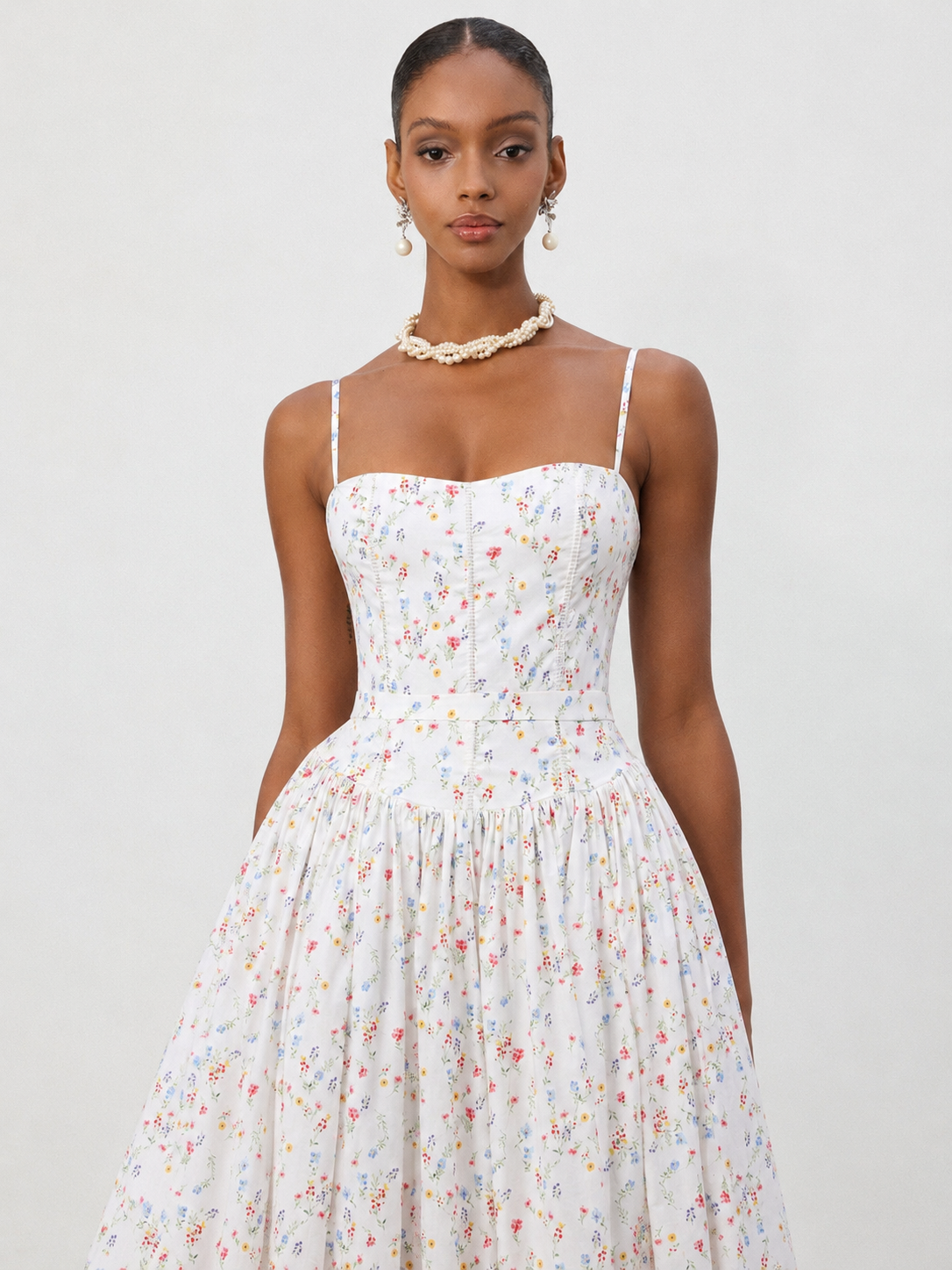 Qerly Resort Flowy Sleeveless Floral Print Maxi Dress