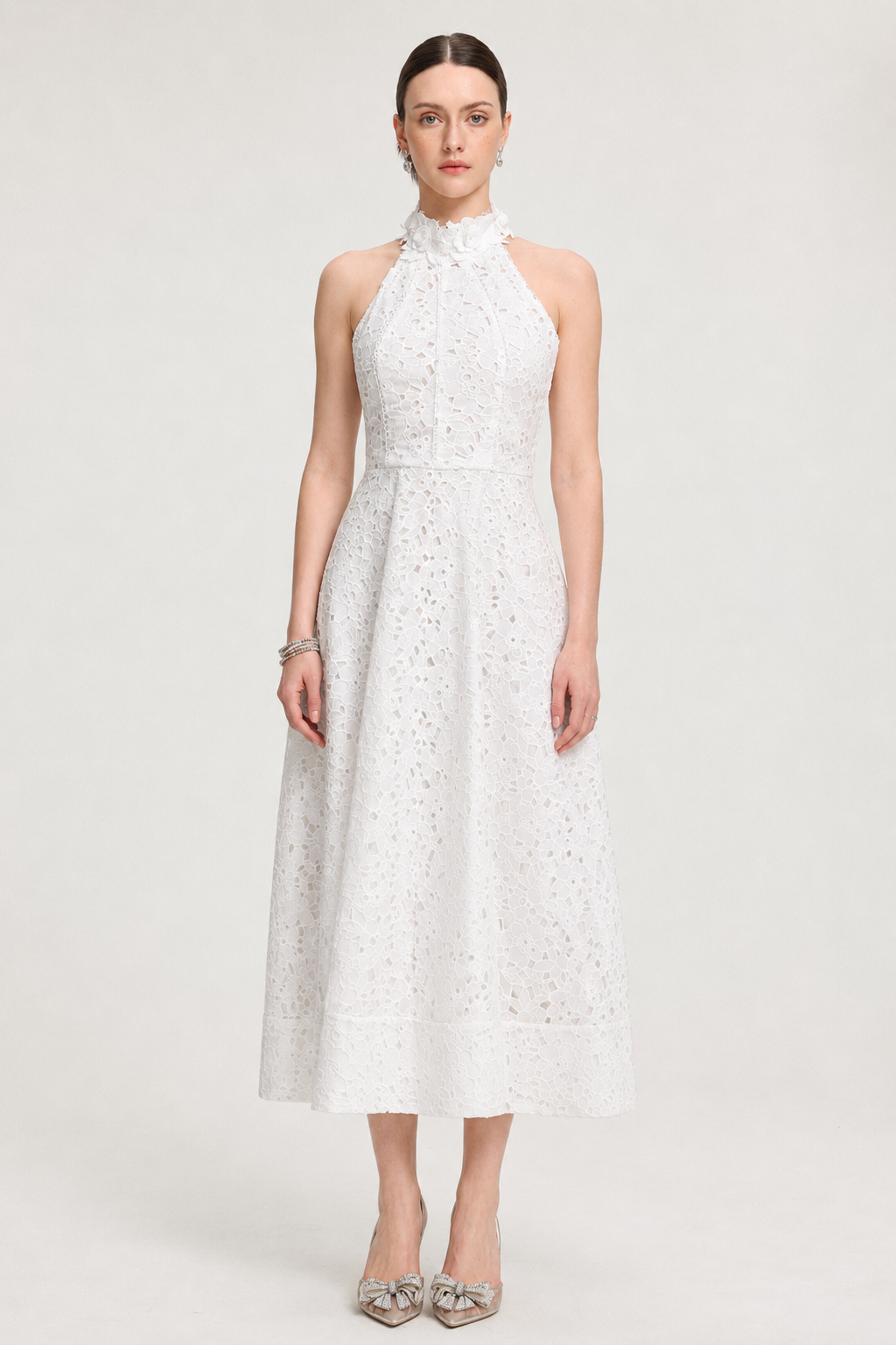 Nuvola Halter Midi Dress