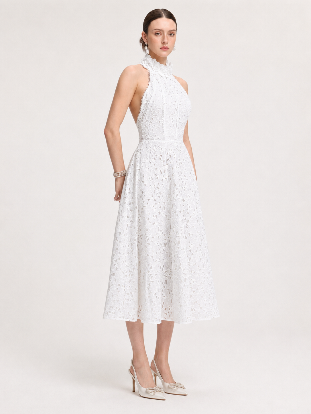 Nuvola Halter Midi Dress