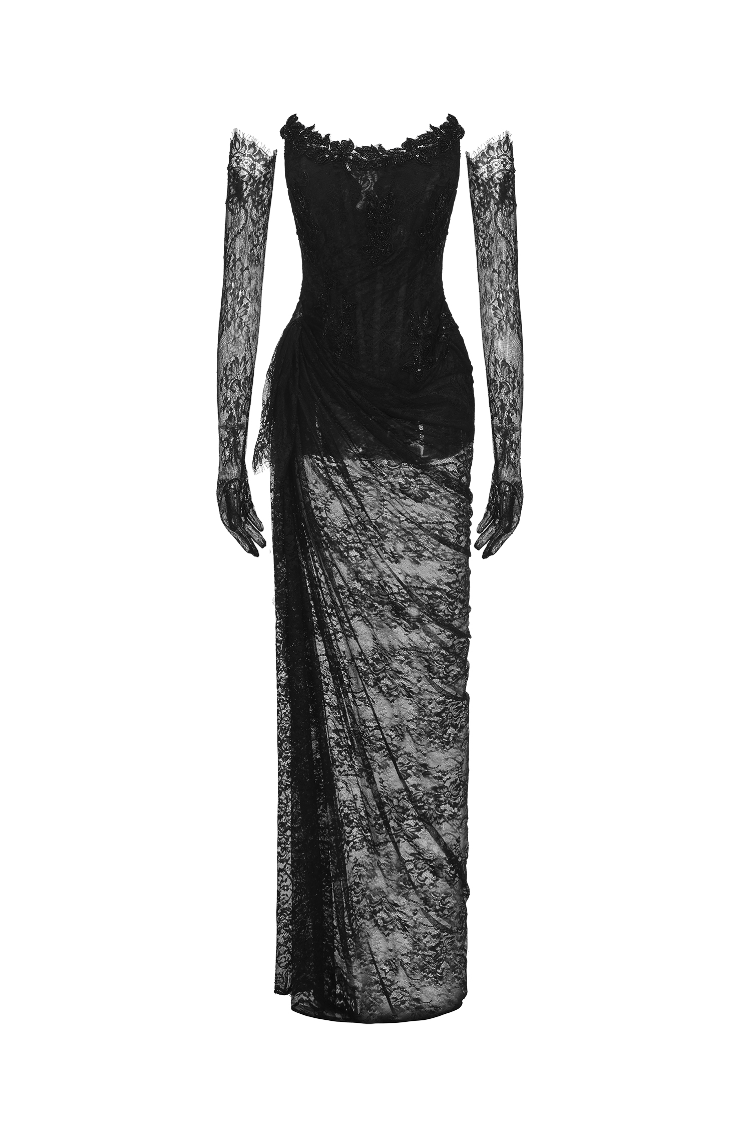 Thandiwe Lace Strapless Maxi Dress