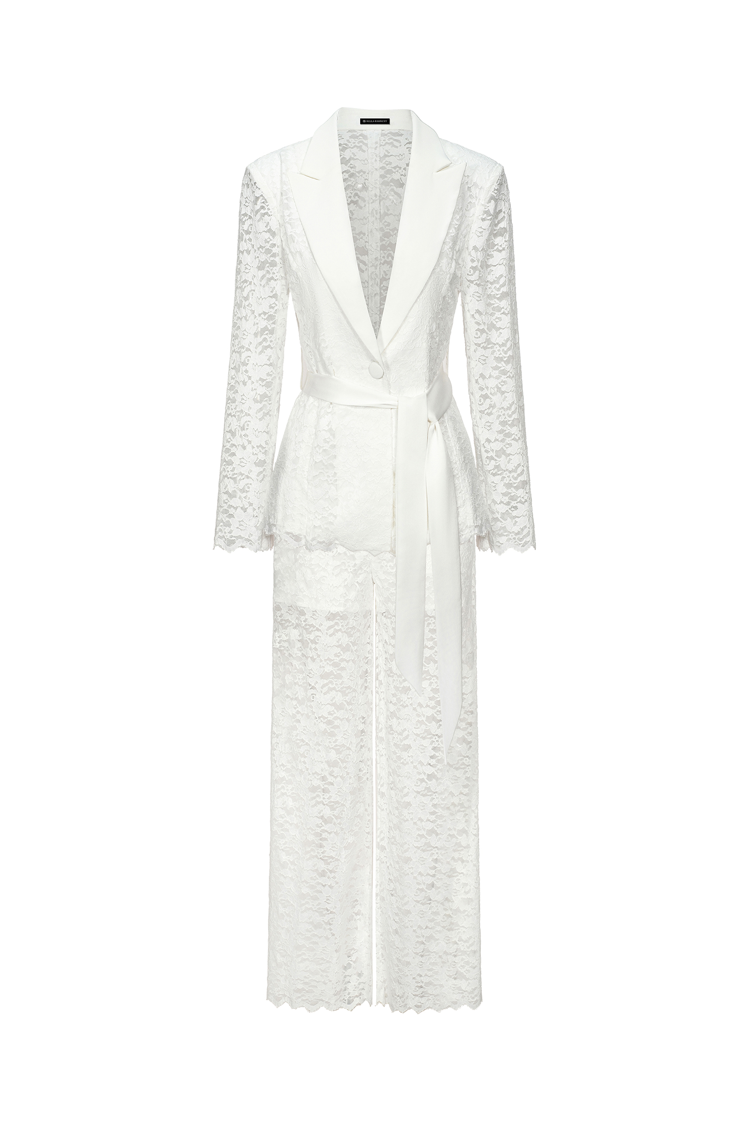 Kezia Deep-V Long Sleeves Lace Two-Piece Set