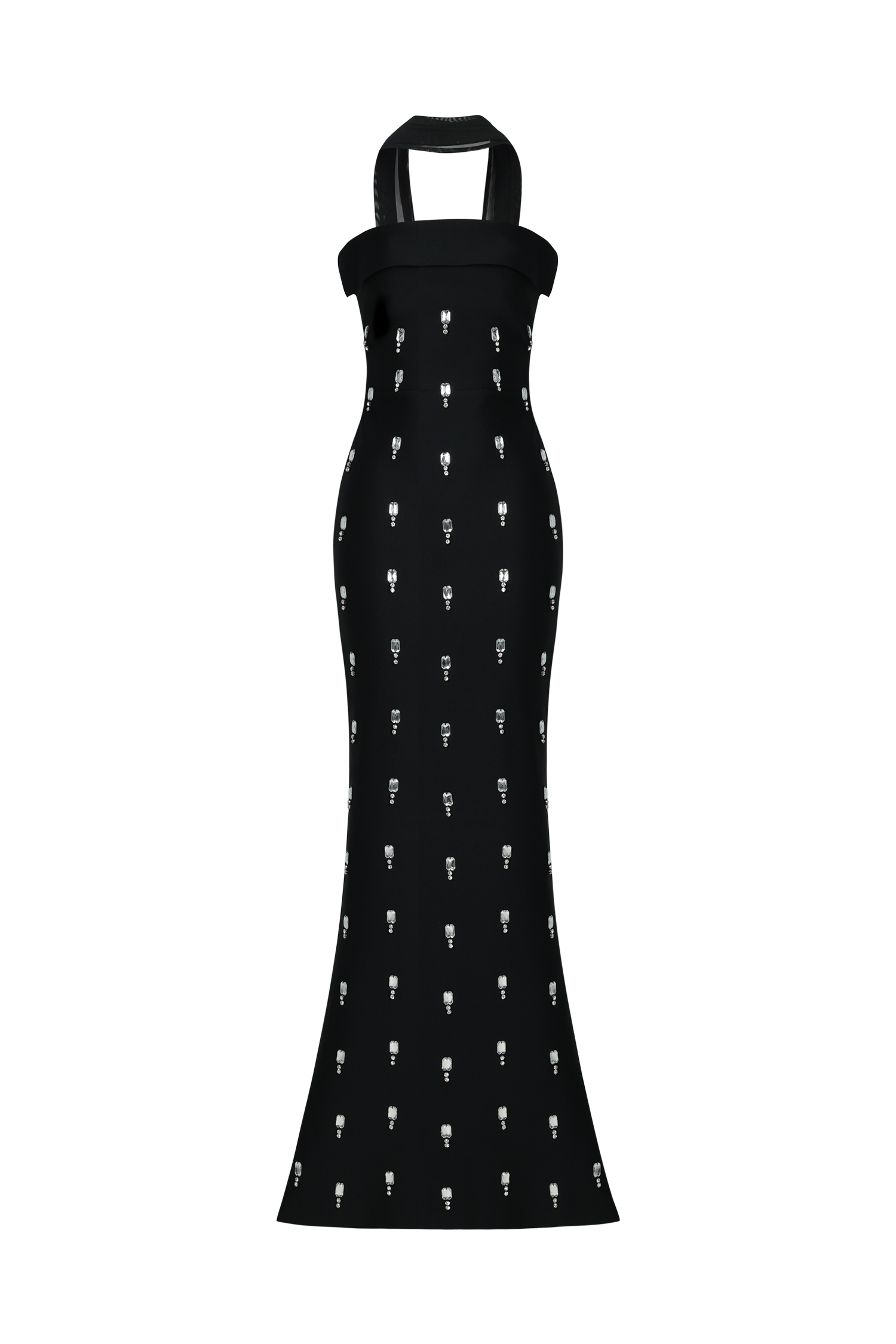 Nadja Sleeveless Diamond Bunting Bandage Maxi Dress