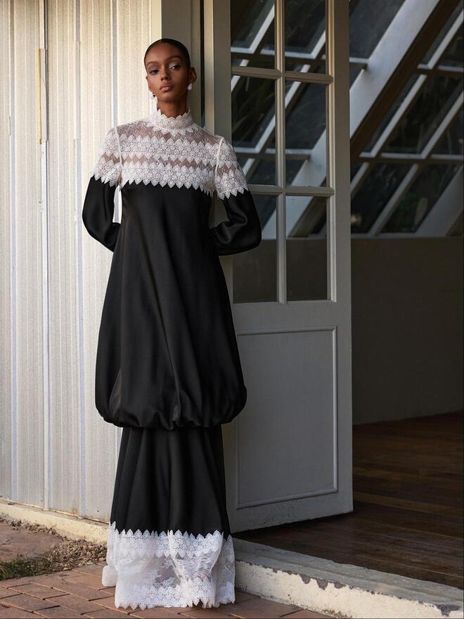 off shoulder dress with bell sleeves BHLDN Off-Shoulder Bell-Sleeve Stretch Jersey Maxi Dress