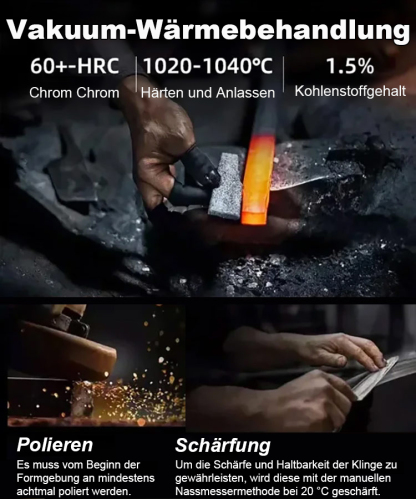 【Extrem Scharf】Solingen™ Survival-Messer - Knochen wie Butter durchtrennen- Von Küche bis Outdoor