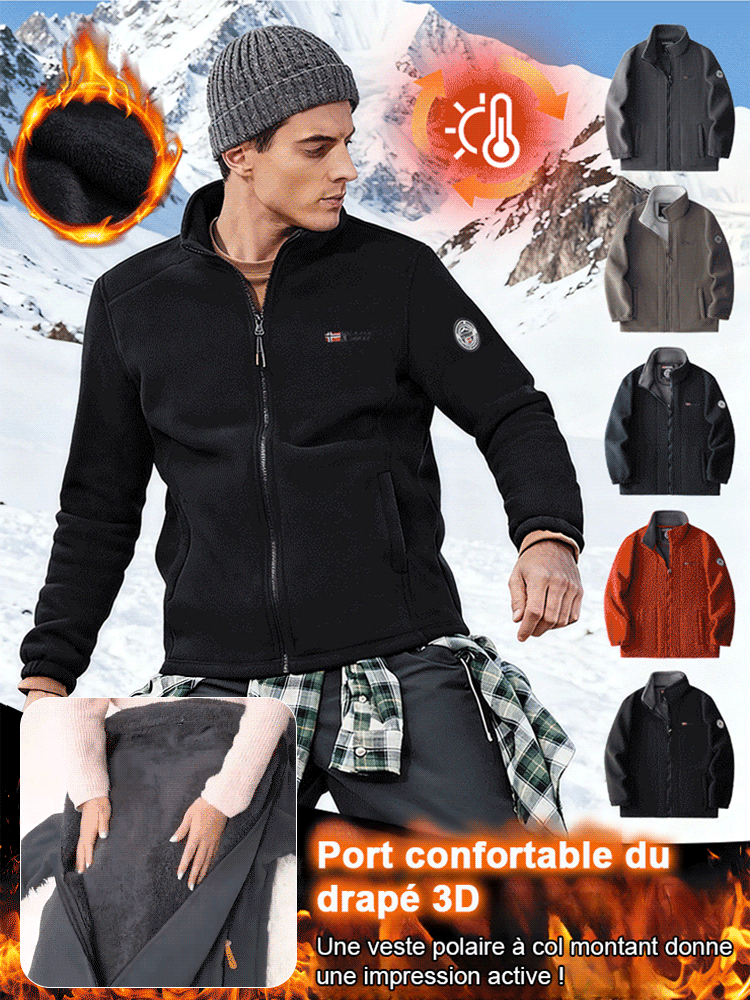 【Chaleur Extrême】DoubleFace™ Veste Polaire Norvégienne - Chaud jusqu’à -40°C,Confort Suprême