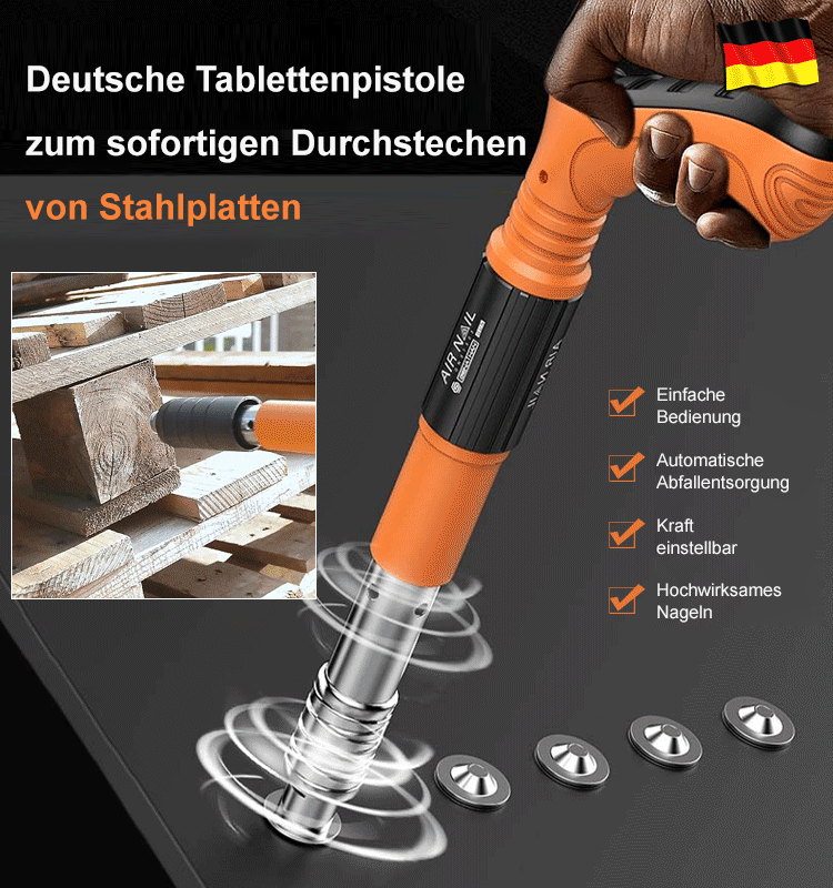 Deutsche Bolzenschussgerät⚡【Kabellos Kraftvoll】ProPunch™ - Kein Strom, kein Kompressor, keine Kabel!