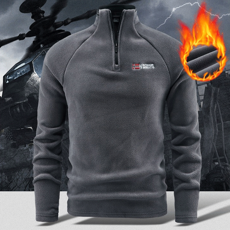 🔥【Norwegen-Exklusiv】ThermalFit™ Militärische Fleece-Sweatshirt - Warm bei -40°C, Stilvoll und Bequem-100 % Kaschmir, Maschinenwaschbar