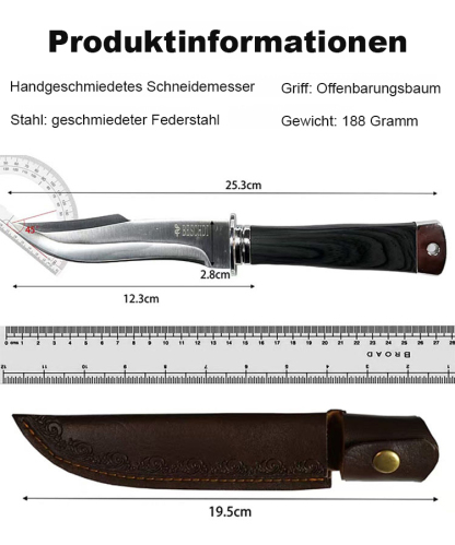 【Extrem Scharf】Solingen™ Survival-Messer - Knochen wie Butter durchtrennen- Von Küche bis Outdoor