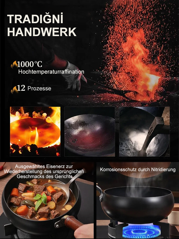 【Gesund Kochen】PureIron™ Gusseisenpfanne - Natürliche Eisenversorgung, Unterstützt Gesundheit!  100 % Chemiefrei! 🏅Hält 100 Jahre!