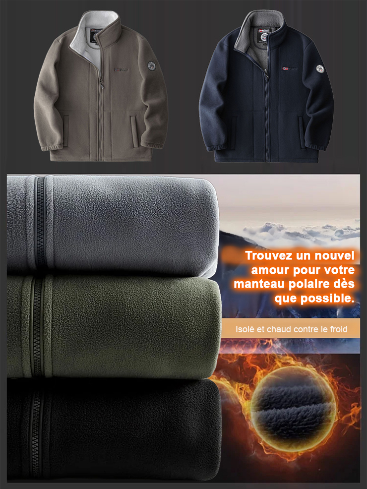 【Chaleur Extrême】DoubleFace™ Veste Polaire Norvégienne - Chaud jusqu’à -40°C,Confort Suprême