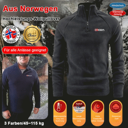 🔥【Norwegen-Exklusiv】ThermalFit™ Militärische Fleece-Sweatshirt - Warm bei -40°C, Stilvoll und Bequem-100 % Kaschmir, Maschinenwaschbar