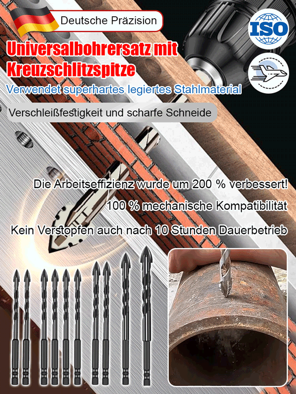 【Alleskönner】PowerDrill™ Präzisionsbohrer - Durch Stahl in nur 3 Sekunden!Saubere Kanten, keine Splitter!5x härter als herkömmliche Bohrer!