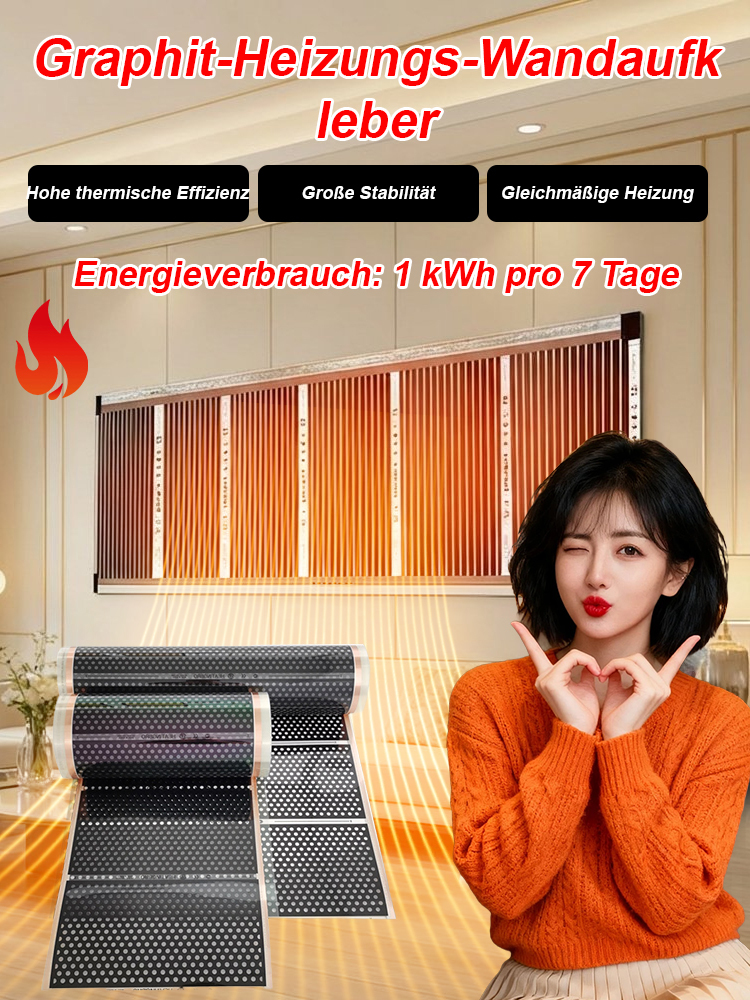 【Sofortige Wärme】QuickHeat™ Graphen-Heizgerät - In 3 Sekunden warm!Nur 1 kWh pro Nacht！Ohne hohe Stromkosten！