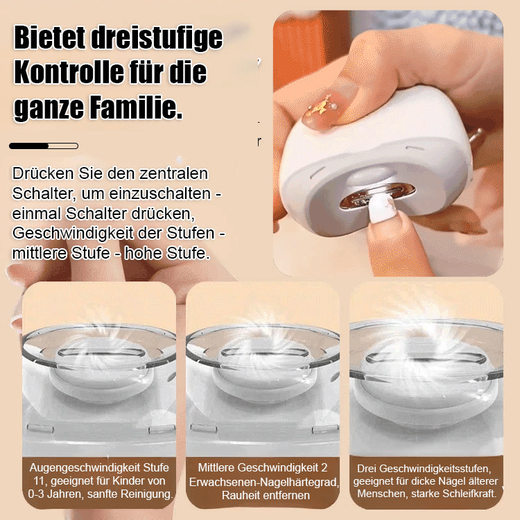 【Perfekte Nägel】✨【Unverzichtbar für Familien mit Babys und Senioren】Elektrischer Nagelschleifer