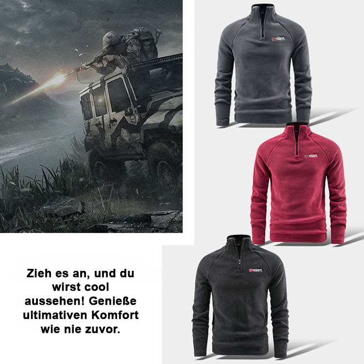 🔥【Norwegen-Exklusiv】ThermalFit™ Militärische Fleece-Sweatshirt - Warm bei -40°C, Stilvoll und Bequem-100 % Kaschmir, Maschinenwaschbar