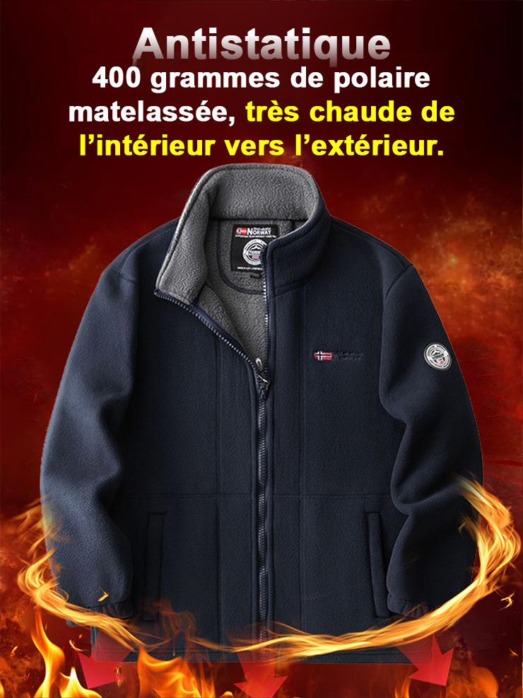 【Chaleur Extrême】DoubleFace™ Veste Polaire Norvégienne - Chaud jusqu’à -40°C,Confort Suprême