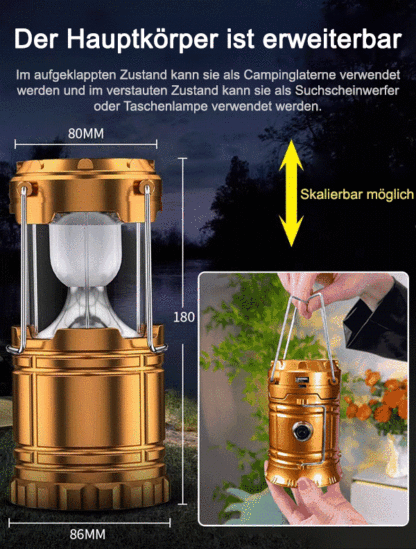 Wasserdichte multifunktionale Solarleuchte