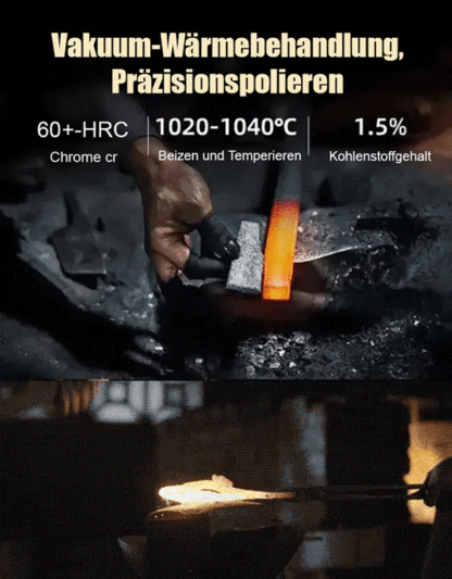🔥 Dieses multifunktionale Outdoor-Messer wird in einer Meisterwerkstatt handgefertigt! Selbst nach 100.000 Schnitten bleibt es messerscharf – ohne zu verbiegen oder zu verformen. 💪🔪