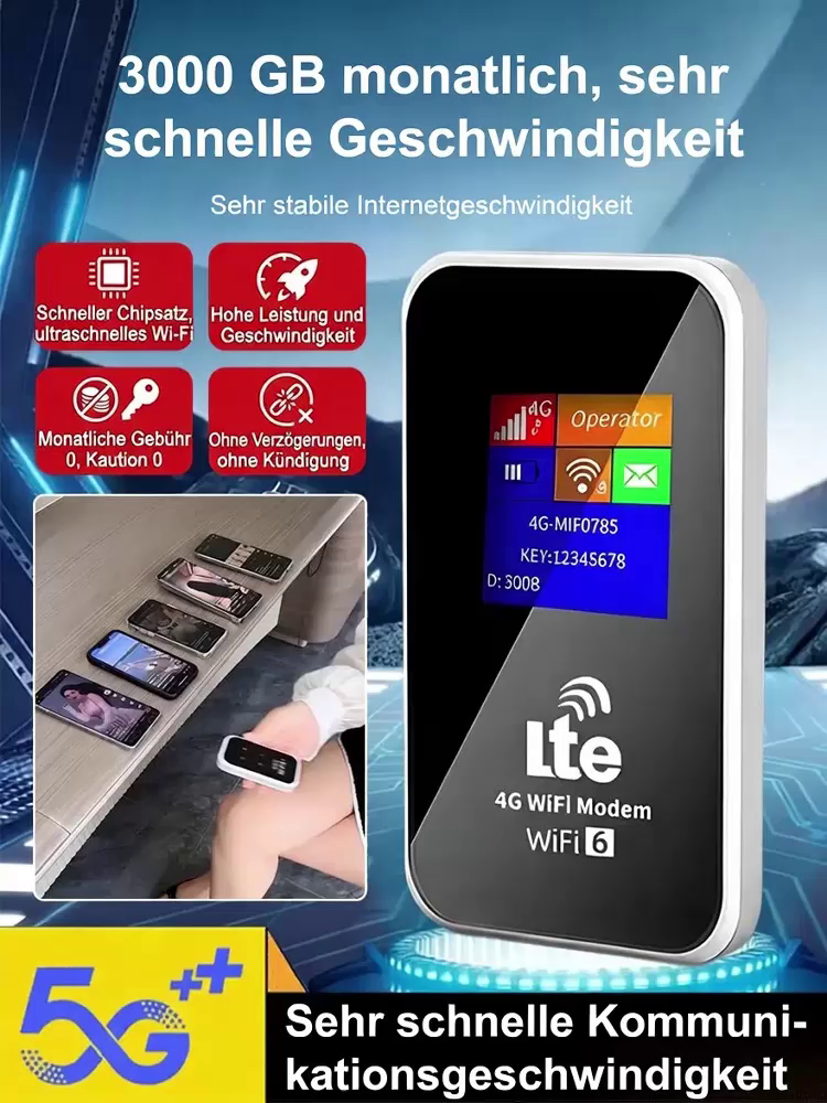 🌐 【Einmal zahlen – ein Leben lang surfen】 Portables Satelliten-WLAN – lebenslanges Internet zum Preis eines Bieres!