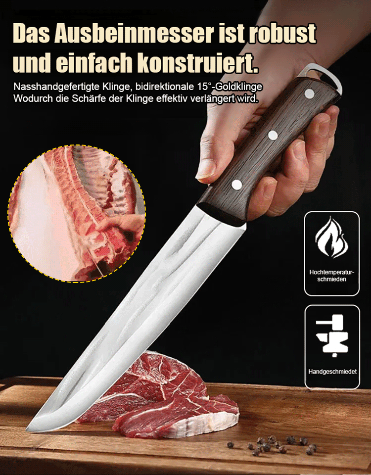 🔥 Dieses multifunktionale Outdoor-Messer wird in einer Meisterwerkstatt handgefertigt! Selbst nach 100.000 Schnitten bleibt es messerscharf – ohne zu verbiegen oder zu verformen. 💪🔪