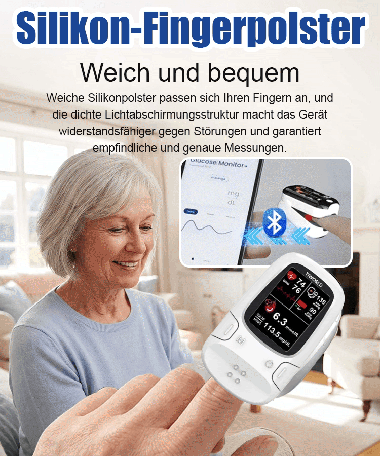 ☺️ Schmerzfreie Messung] 🏥Medizinischer Pulsoximeter mit bis zu 99,9 % Genauigkeit – bereits im klinischen Einsatz. ✅
