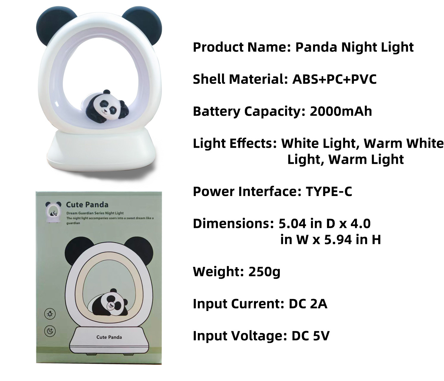 Panda Night Light