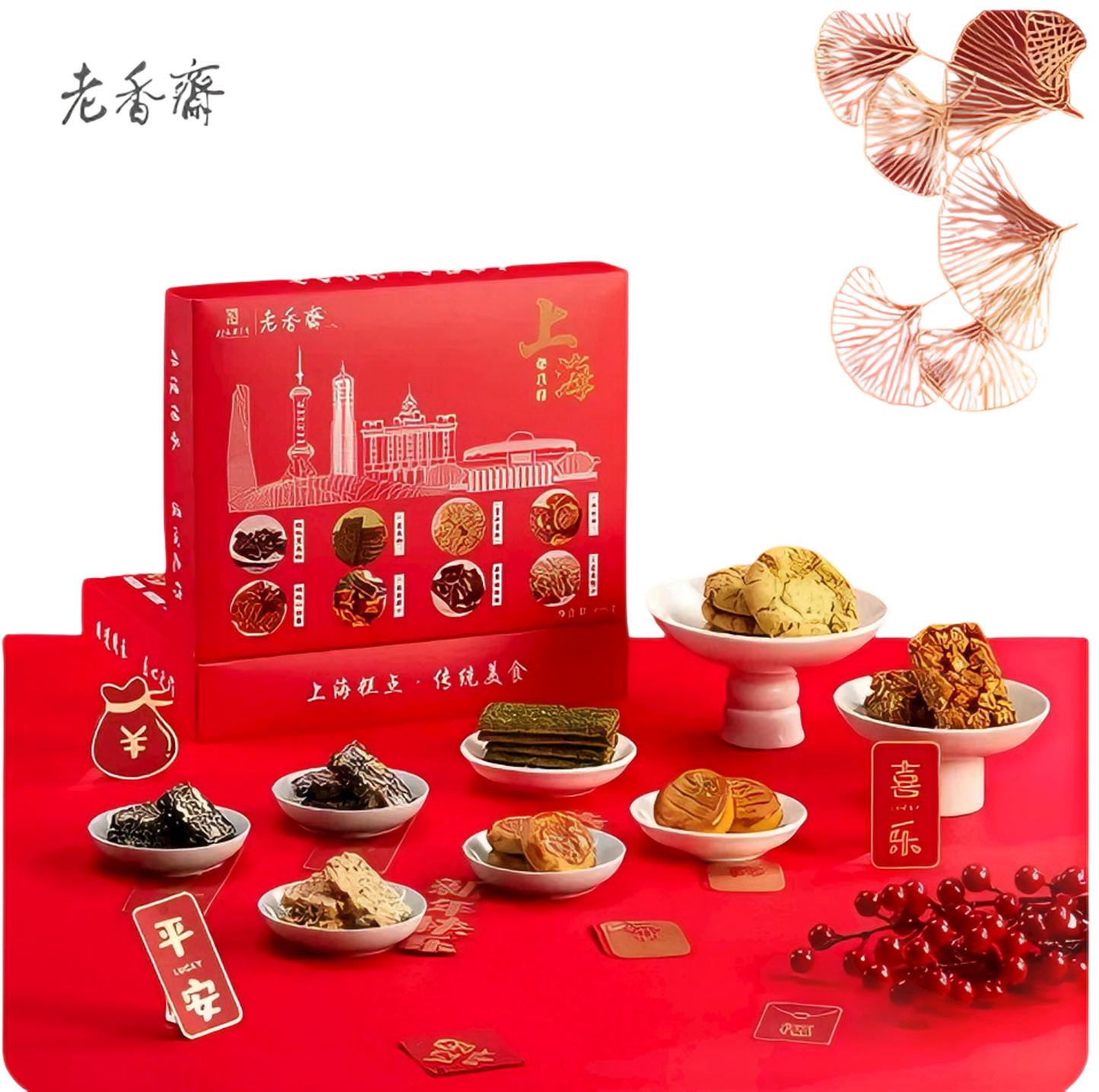 老香斋上海传统老八样礼盒  450克*1盒 