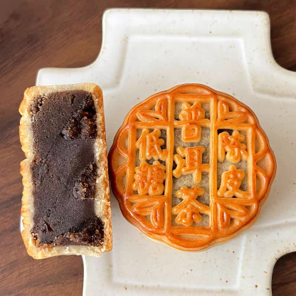 知味观 桂花月影流心奶黄月饼礼盒 8饼8味