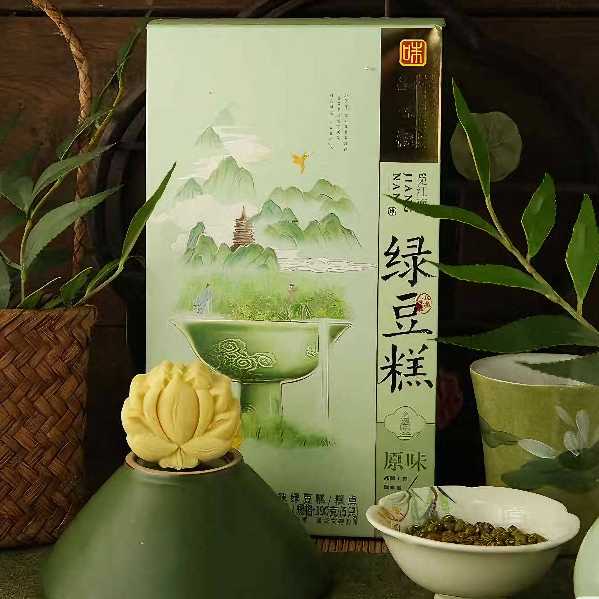 知味观 绿豆糕原味 38克*5块