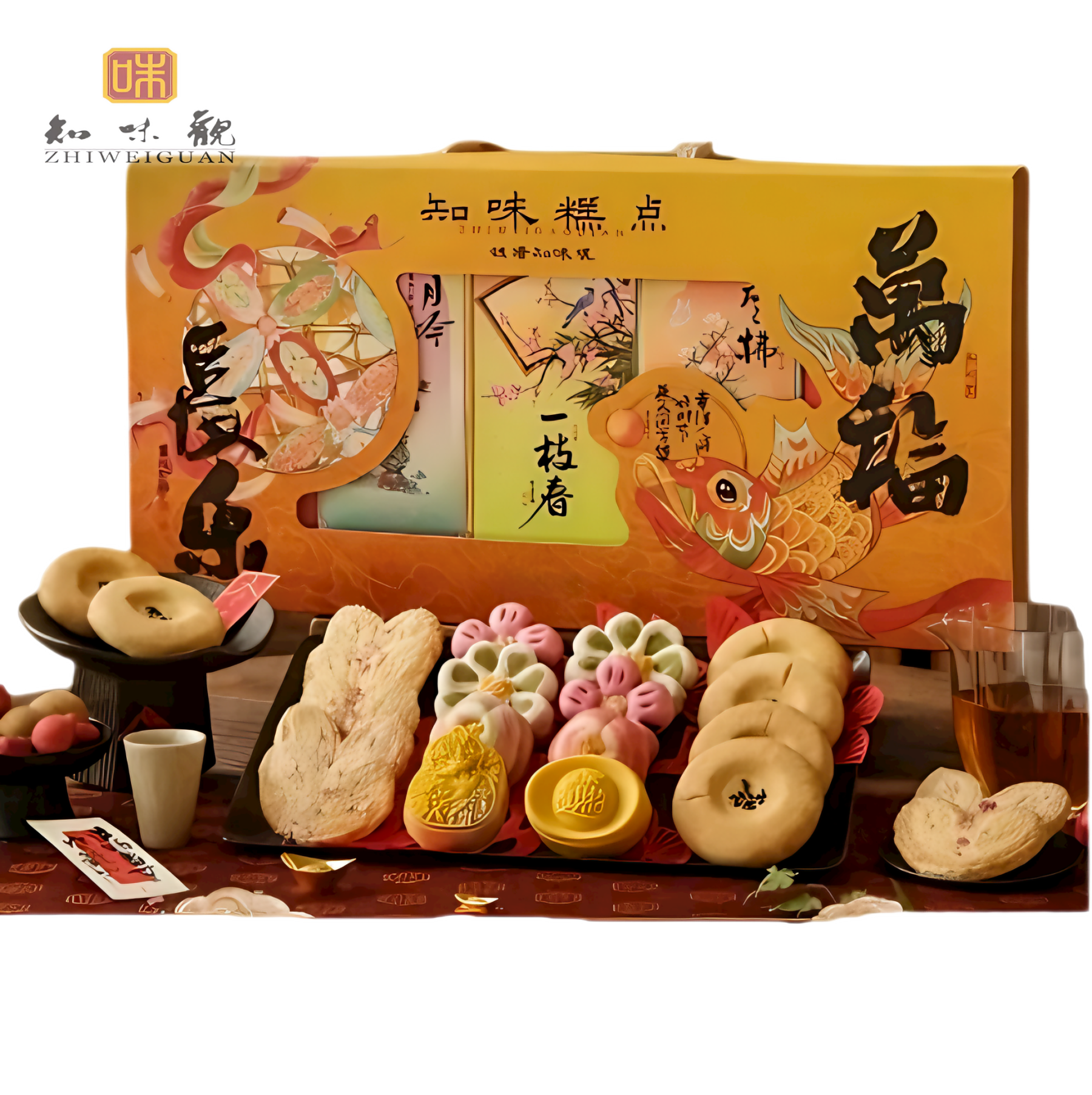 知味观 长乐万福糕点礼盒 502克*1盒