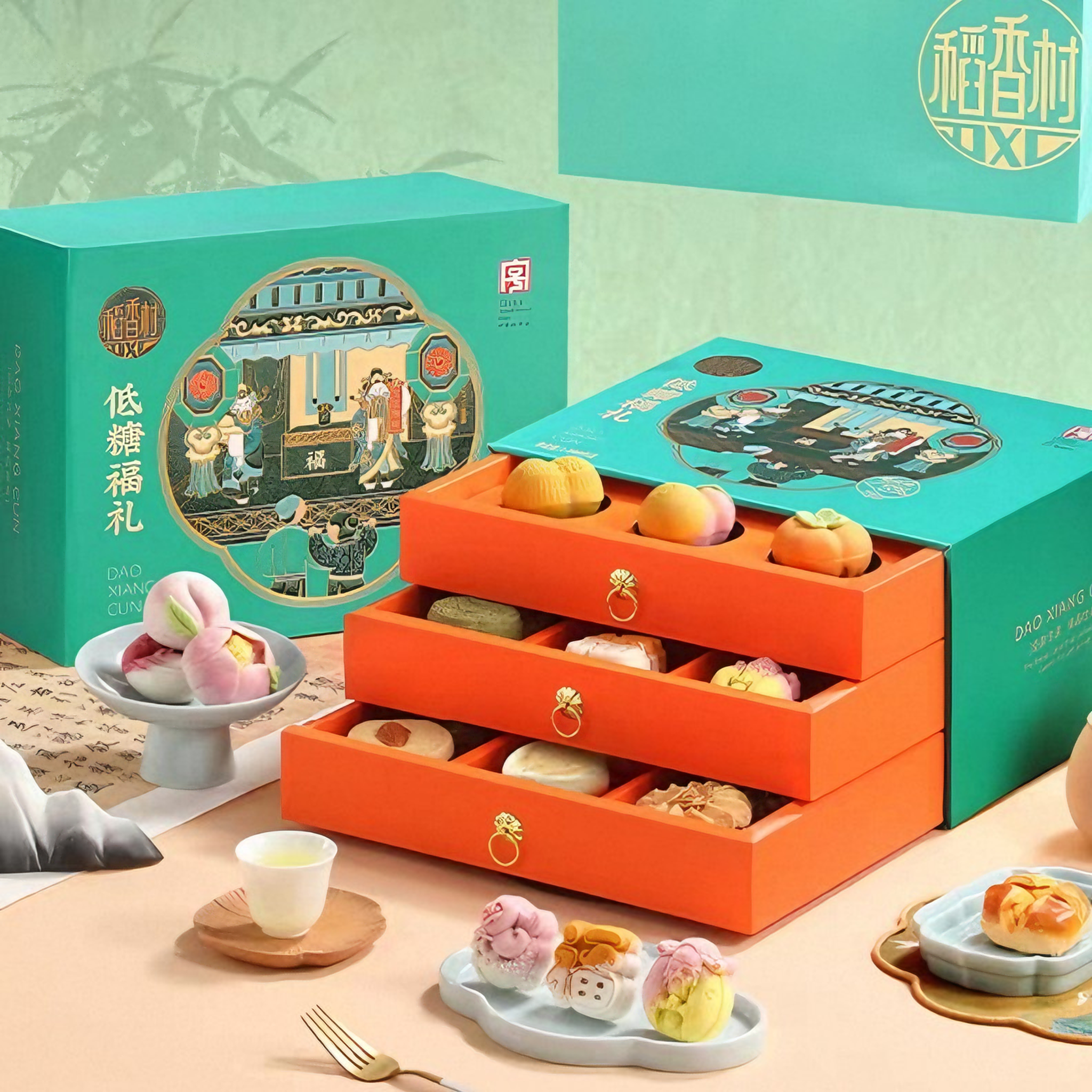 稻香村 低糖福礼礼盒 18味45饼