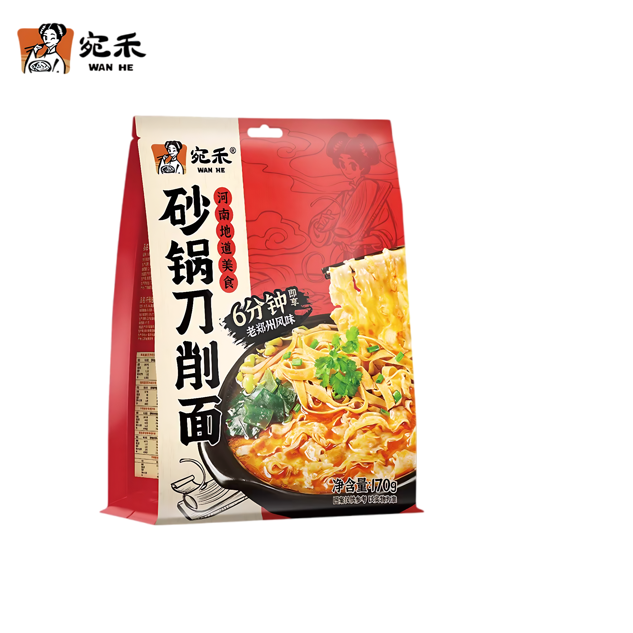 宛禾 砂锅刀削面 醇厚鲜美 170克*1袋
