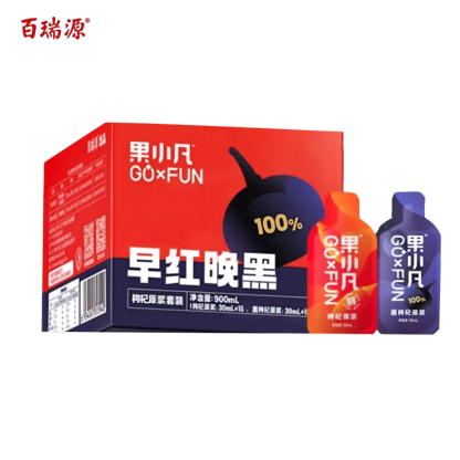 百瑞源果小凡 早红晚黑枸杞原浆礼盒 900克*1盒