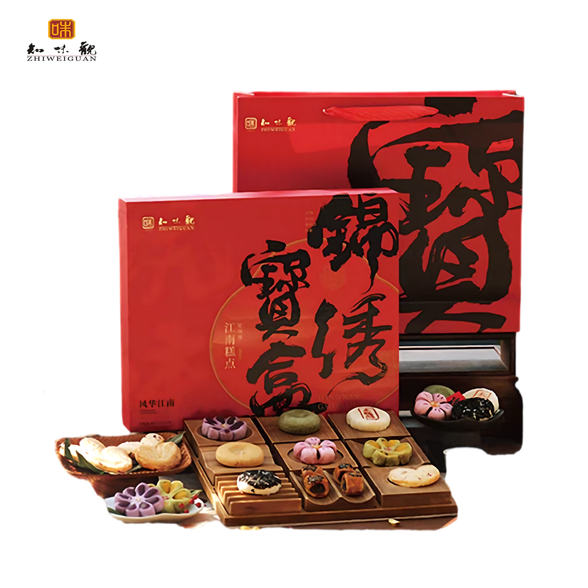 知味观 苏堤春晓糕点礼盒 清新雅致 410克*1盒