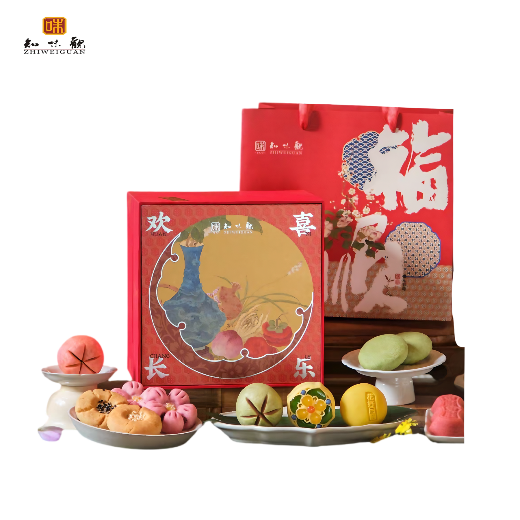 知味观 苏堤春晓糕点礼盒 清新雅致 410克*1盒