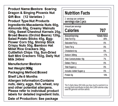 良品铺子 龙跃凤鸣坚果礼盒 咸甜酥脆 1盒