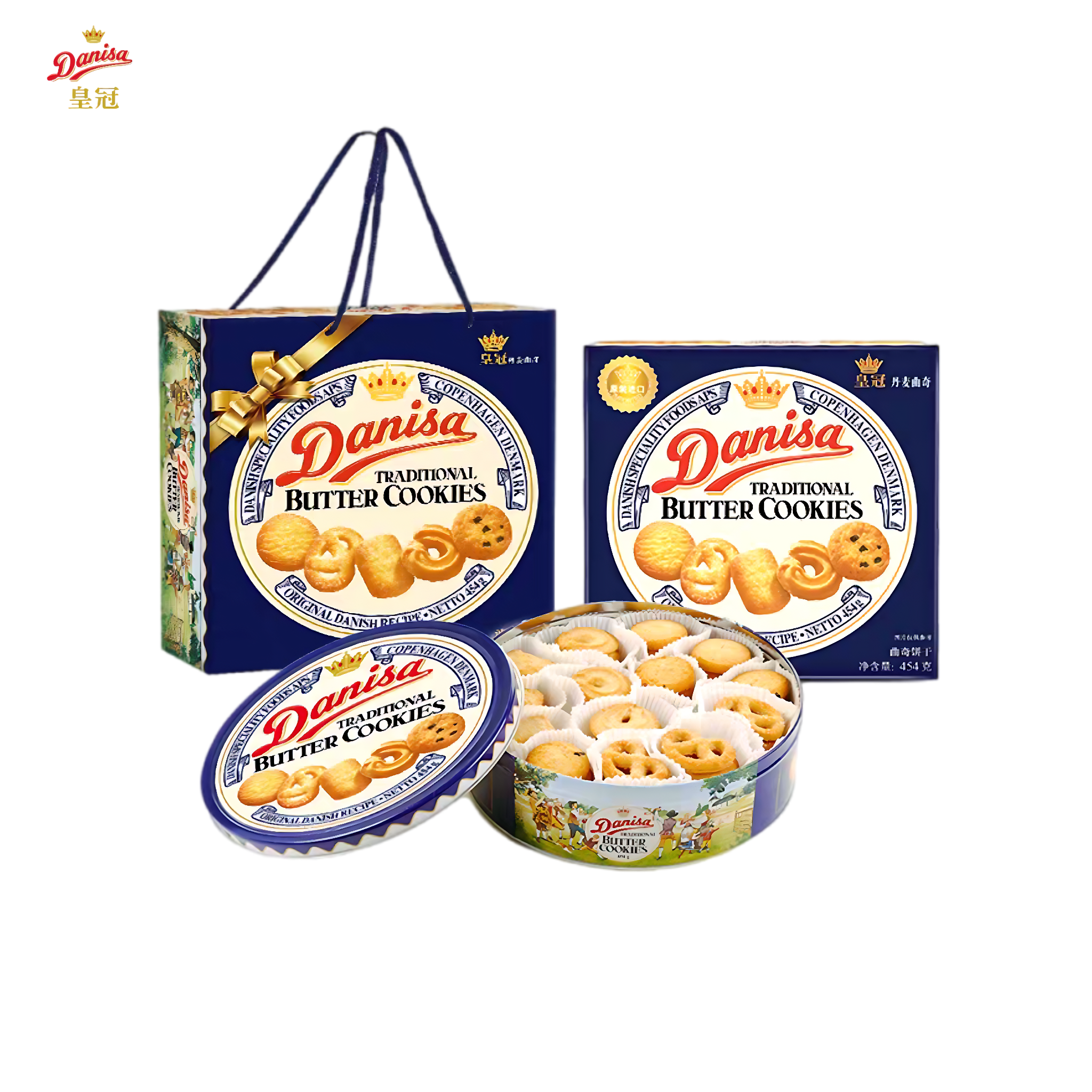 皇冠 曲奇饼干礼盒 香醇酥脆 454克*1盒
