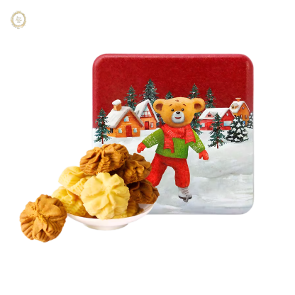 珍妮 双味曲奇饼干礼盒 浓醇酥脆 220克*1盒