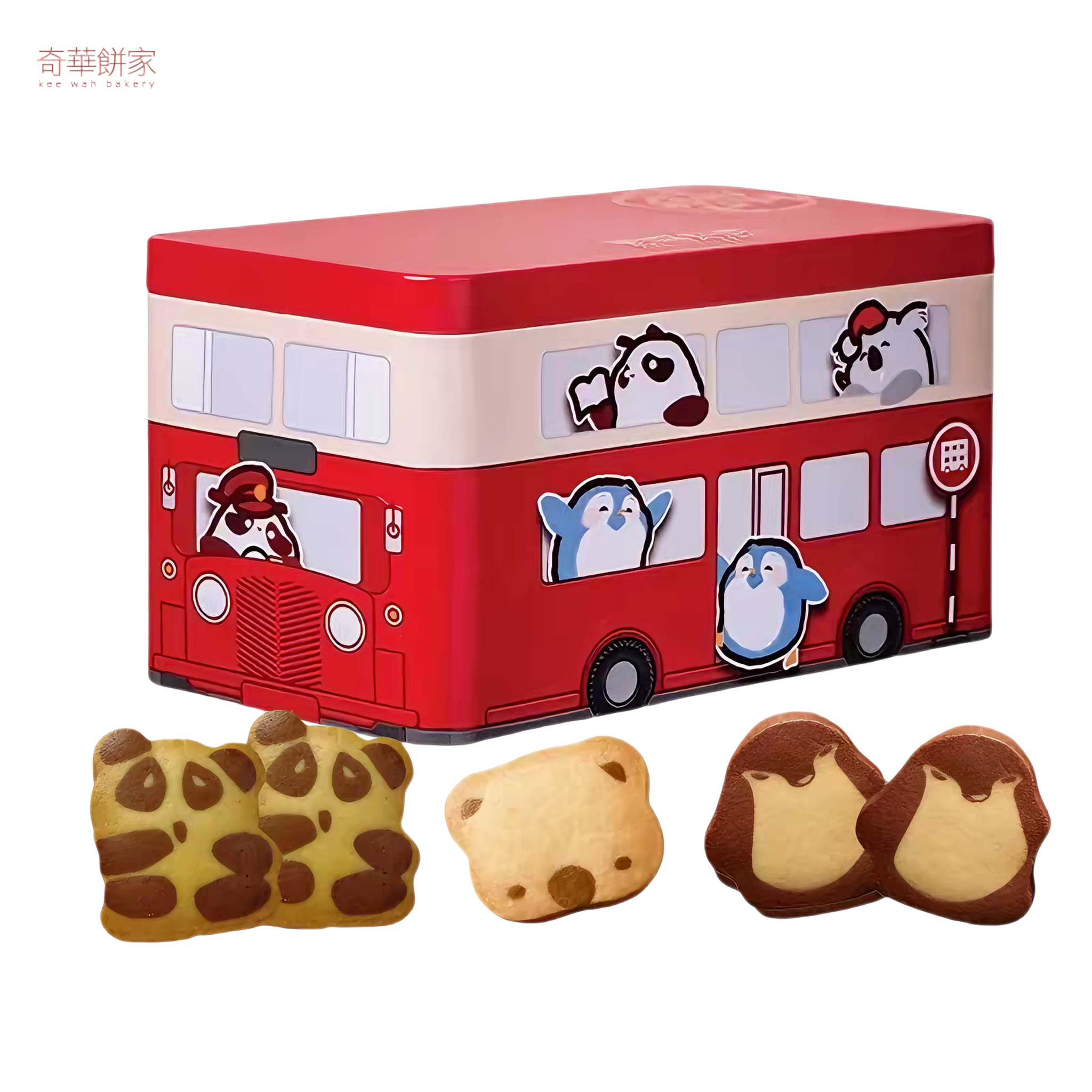 奇华饼家 迷你巴士曲奇礼盒 口感酥松 110克*1盒