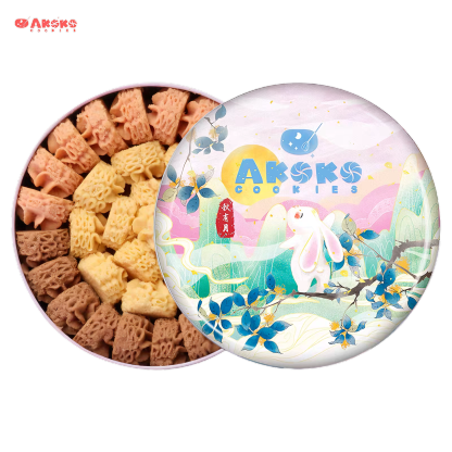 AKOKO 小花曲奇法式三拼 酥脆香甜 560克*1盒